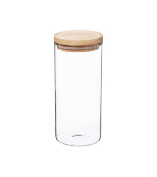 Tarro Hermet con Tapa de Madera de 1,3 L