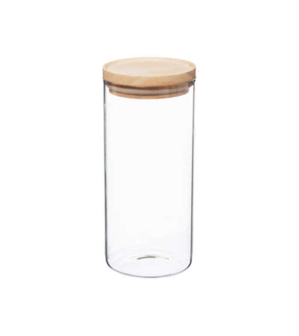 Tarro Hermet con Tapa de Madera de 1,3 L