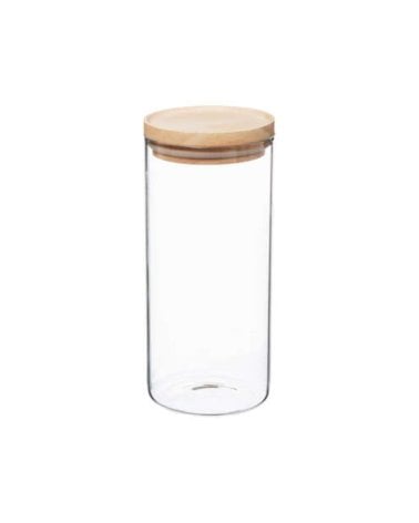Tarro Hermet con Tapa de Madera de 1,3 L