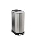 Cubo de Basura Plateado Ariane de Acero Inoxidable