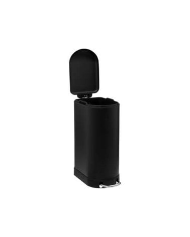 Cubo de Basura Negro de 30 L - Modelo Ariane de acero inoxidable