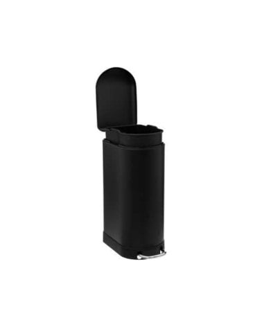 Cubo de Basura Negro de 30 L - Modelo Ariane de acero inoxidable