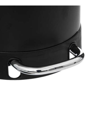 Cubo de Basura Negro de 30 L - Modelo Ariane de acero inoxidable