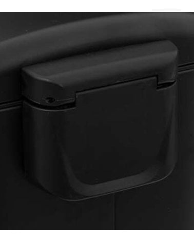 Cubo de Basura Negro de 30 L - Modelo Ariane de acero inoxidable