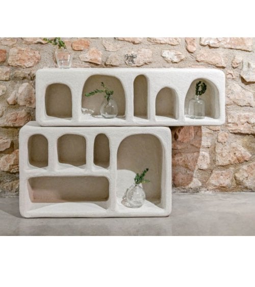 Estantería de Pared en Abeto MDF Blanca, 100cm