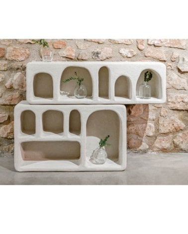 Estantería de Pared en Abeto MDF Blanca, 100cm