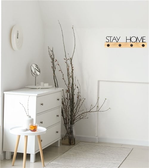 Perchero de Pared con Cuatro Colgadores