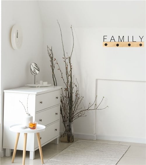 Perchero de Pared con Cuatro Colgadores