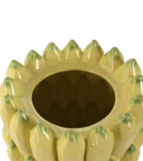 Jarrón Cerámico Amarillo, Plátanos
