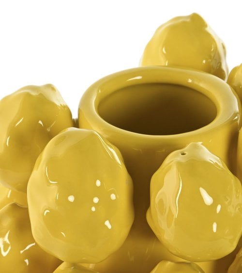 Jarrón cerámico Amarillo, Pitallas