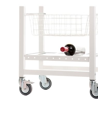 Carro Multiusos Onda Alto con Dos Cestas Blanco