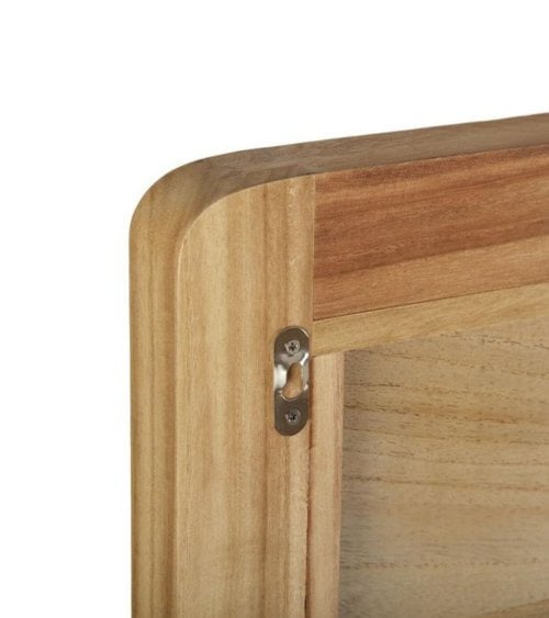 Cabecero para cama de 90cm de Ratán y Madera de Paulonia