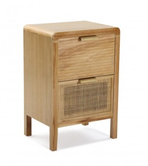 Mesita Rattan de 40x30x60 cm con 2 Cajones