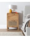Mesita Rattan de 40x30x60 cm con 2 Cajones