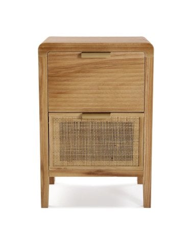 Mesita Rattan de 40x30x60 cm con 2 Cajones