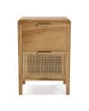 Mesita Rattan de 40x30x60 cm con 2 Cajones