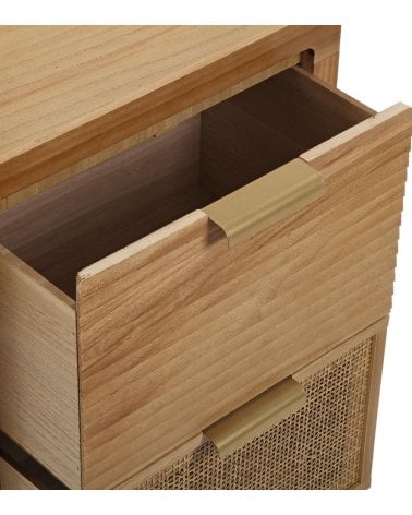 Mesita Rattan de 40x30x60 cm con 2 Cajones