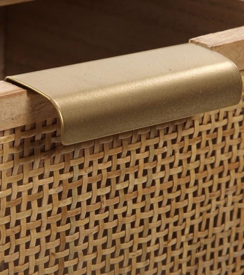 Mesita Rattan de 40x30x60 cm con 2 Cajones