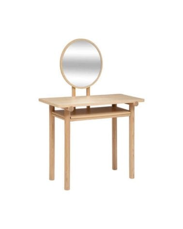 Tocador de Madera Arden con Espejo Circular