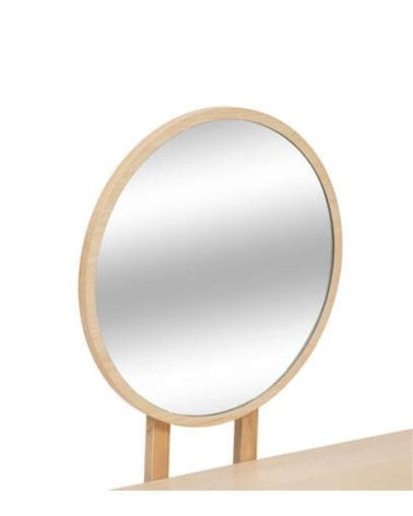 Tocador de Madera Arden con Espejo Circular
