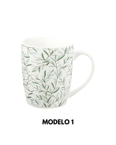 Taza Alta de 33 cl - Diseño de Hojas