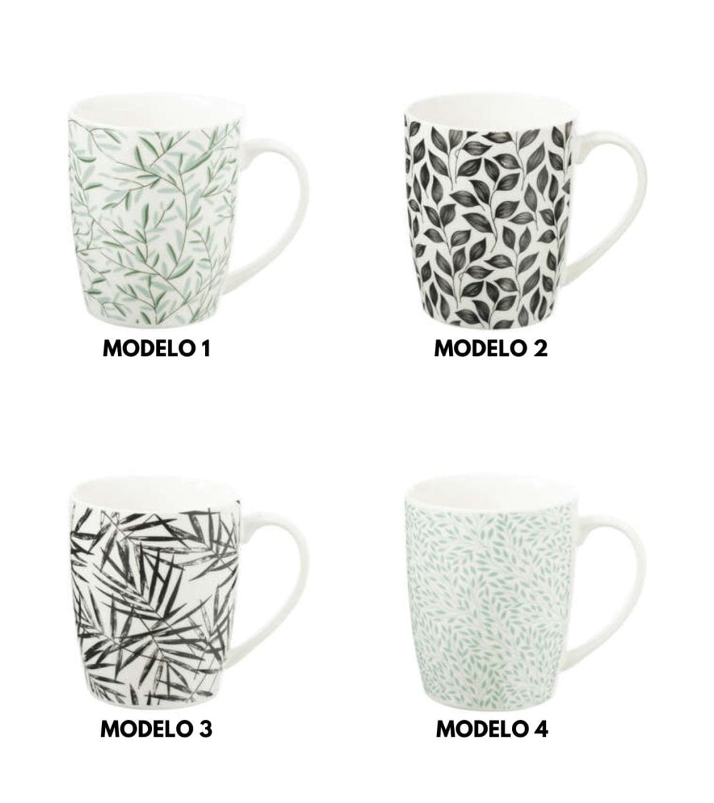 Taza Alta de 33 cl - Diseño de Hojas