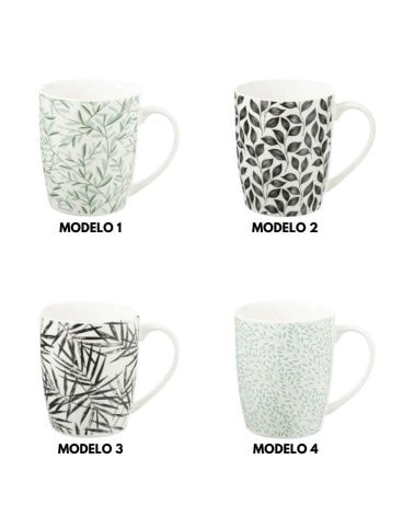 Taza Alta de 33 cl - Diseño de Hojas