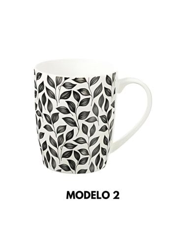 Taza Alta de 33 cl - Diseño de Hojas