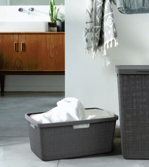 Cesta con Asas Jute de Plástico Reciclado