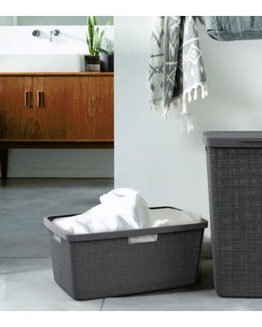 Cesta con Asas Jute de Plástico Reciclado