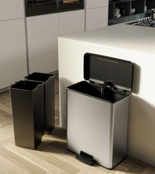Cubo de Pedal Deco Bin 26 + 26 L de Plástico Reciclado
