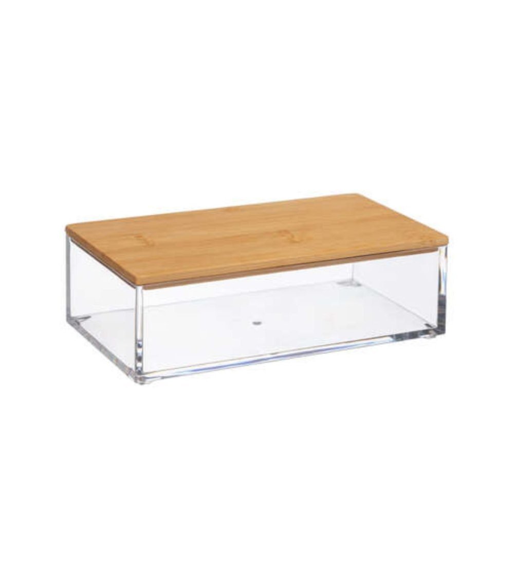 Caja Organizadora con Tapa de Bambú