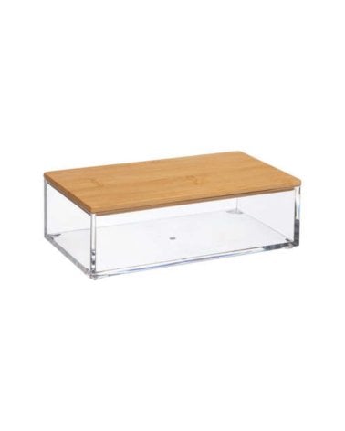 Caja Organizadora con Tapa de Bambú