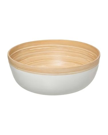 Ensaladera de Bambú con Diseño de Raya