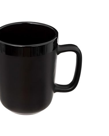 Taza Alta Negra Diseño Alpha de 35 Cl