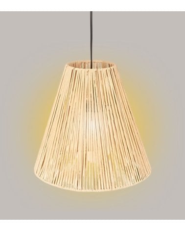 Lámpara Colgante Guiada de Cuerda Tejida