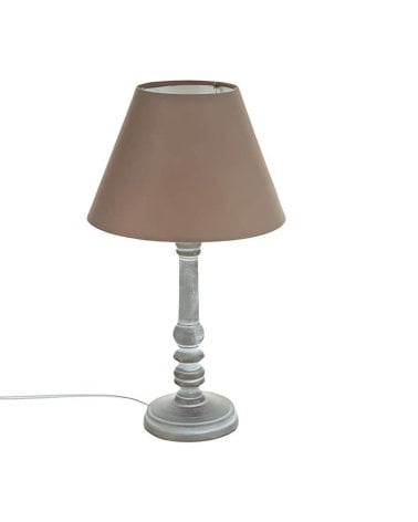 Lámpara de Mesa de Madera Vintage Leo