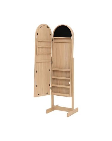 Espejo con Armario Joyero de Madera Natural de 145 Cm