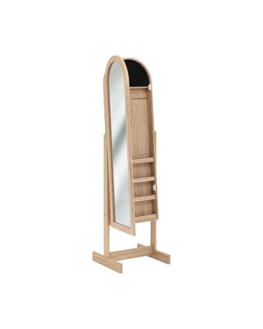 Espejo con Armario Joyero de Madera Natural de 145 Cm