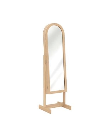 Espejo con Armario Joyero de Madera Natural de 145 Cm