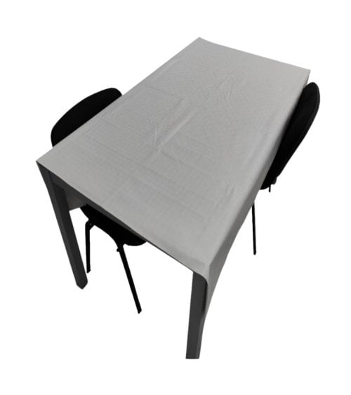 Hule al Corte en Color Blanco con Estampado Geométrico