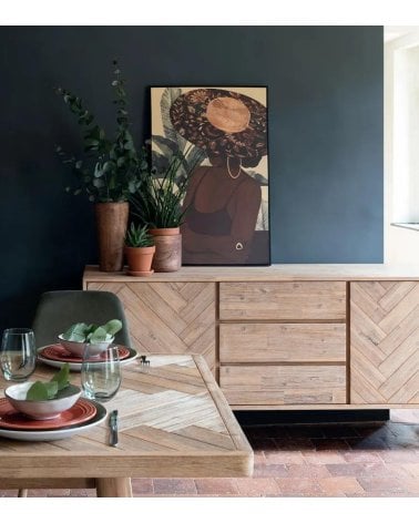 Aparador Aeris de 2 Puertas y 3 Cajones