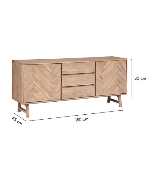 Aparador Aeris de 2 Puertas y 3 Cajones