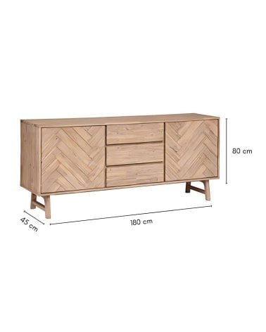 Aparador Aeris de 2 Puertas y 3 Cajones