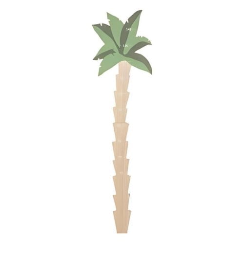 Medidor de Altura de Madera Diseño de Palmera