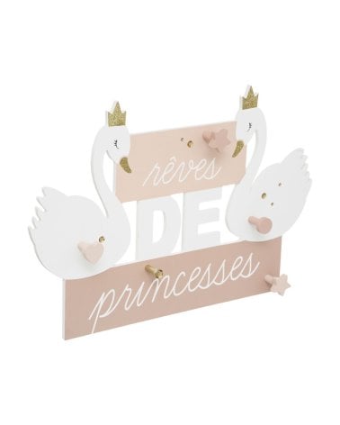 Perchero de 5 Ganchos Diseño de Cisnes