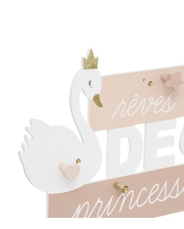 Perchero de 5 Ganchos Diseño de Cisnes