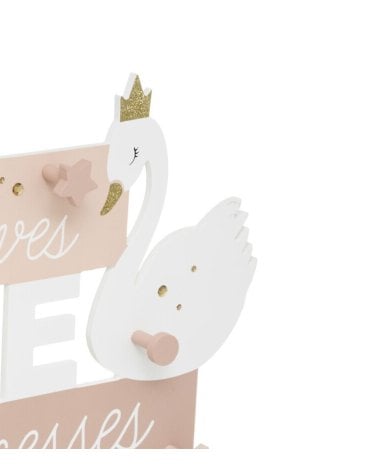 Perchero de 5 Ganchos Diseño de Cisnes