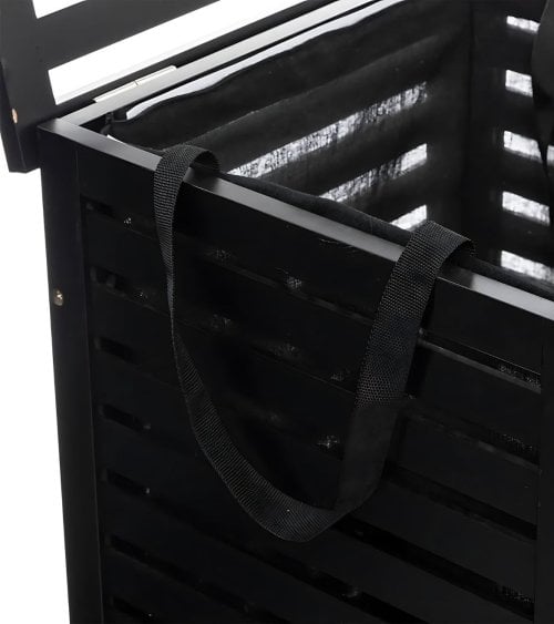 Pongotodo de Madera Negro para Almacenamiento de Ropa