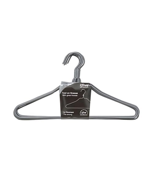 Set de 10 Perchas de Metal Gris
